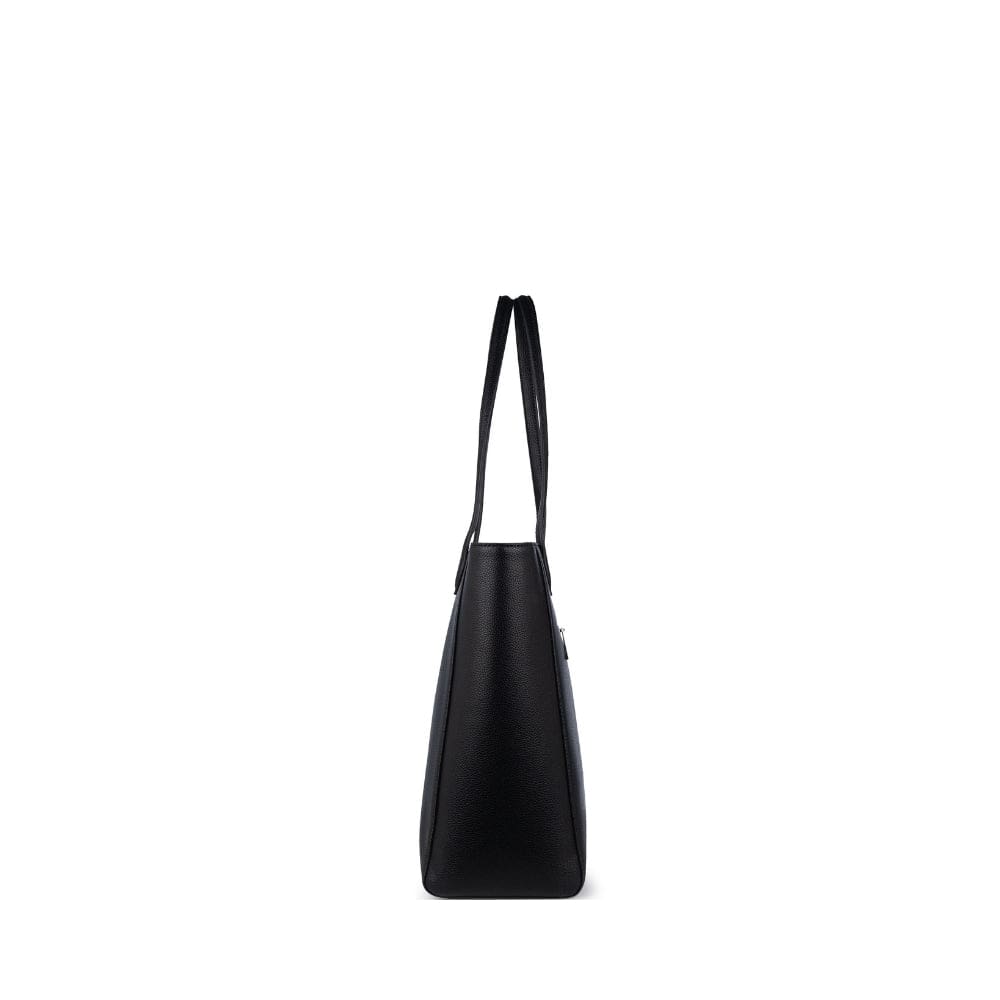 The Claire - Black Vegan Leather Tote Bag