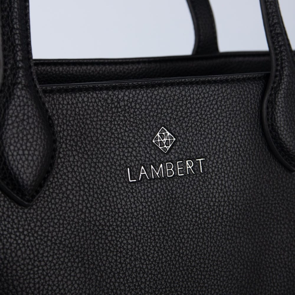 The Claire - Black Vegan Leather Tote Bag