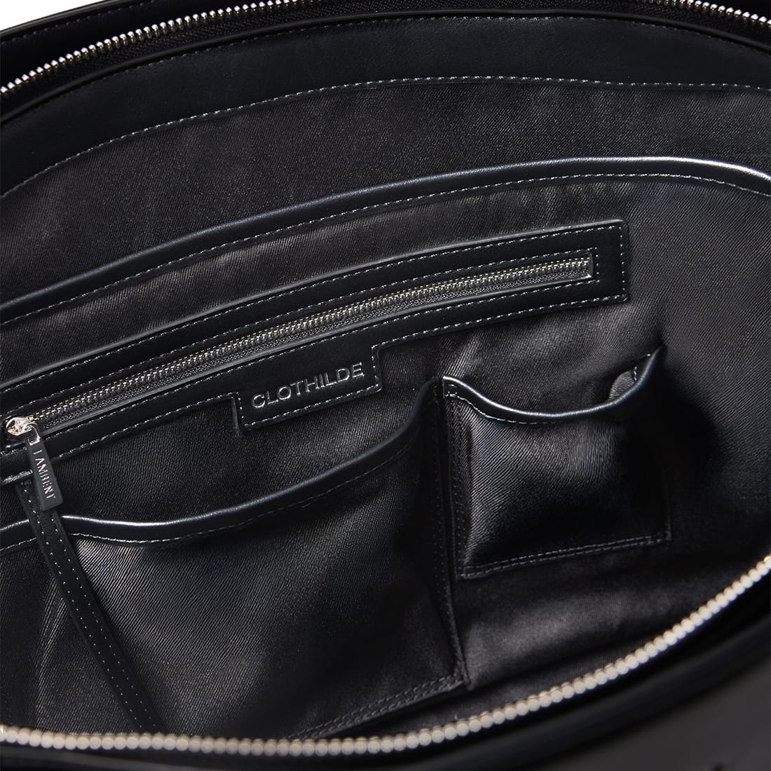 Le Clothilde – Sac fourre-tout en cuir vegan noir