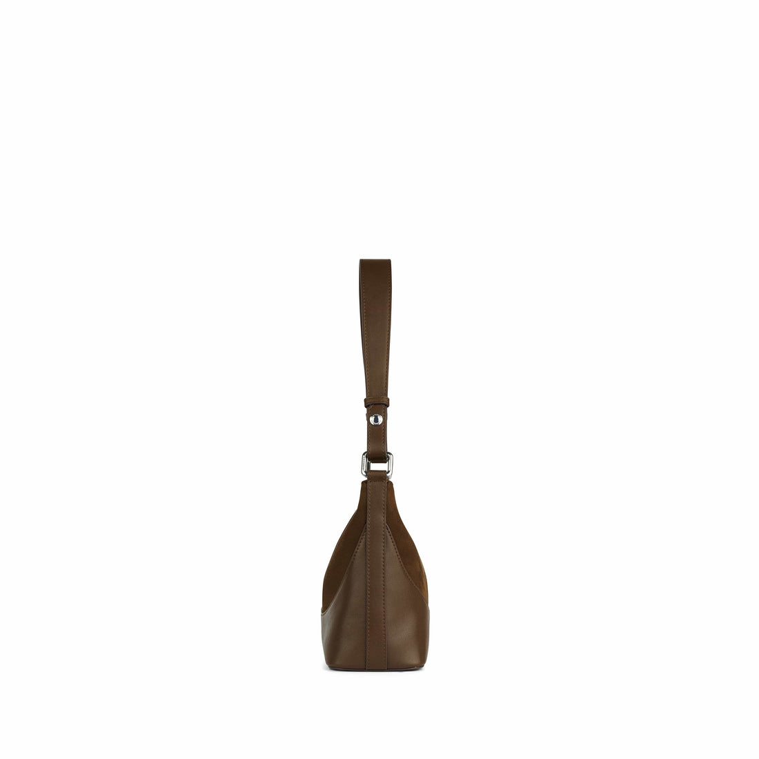 The Clover – 2-in-1 Shoulder Bag in Cacao Suede