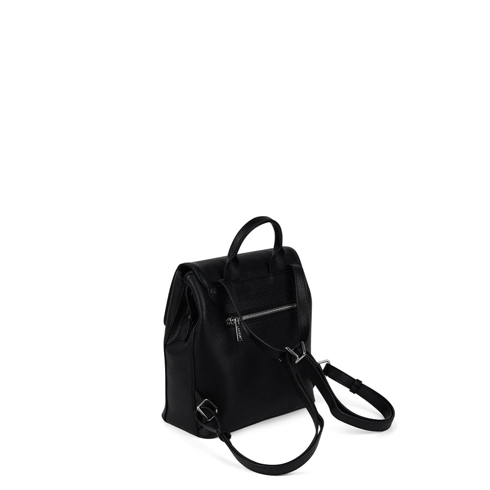 The Cynthia – Black Vegan Leather Backpack