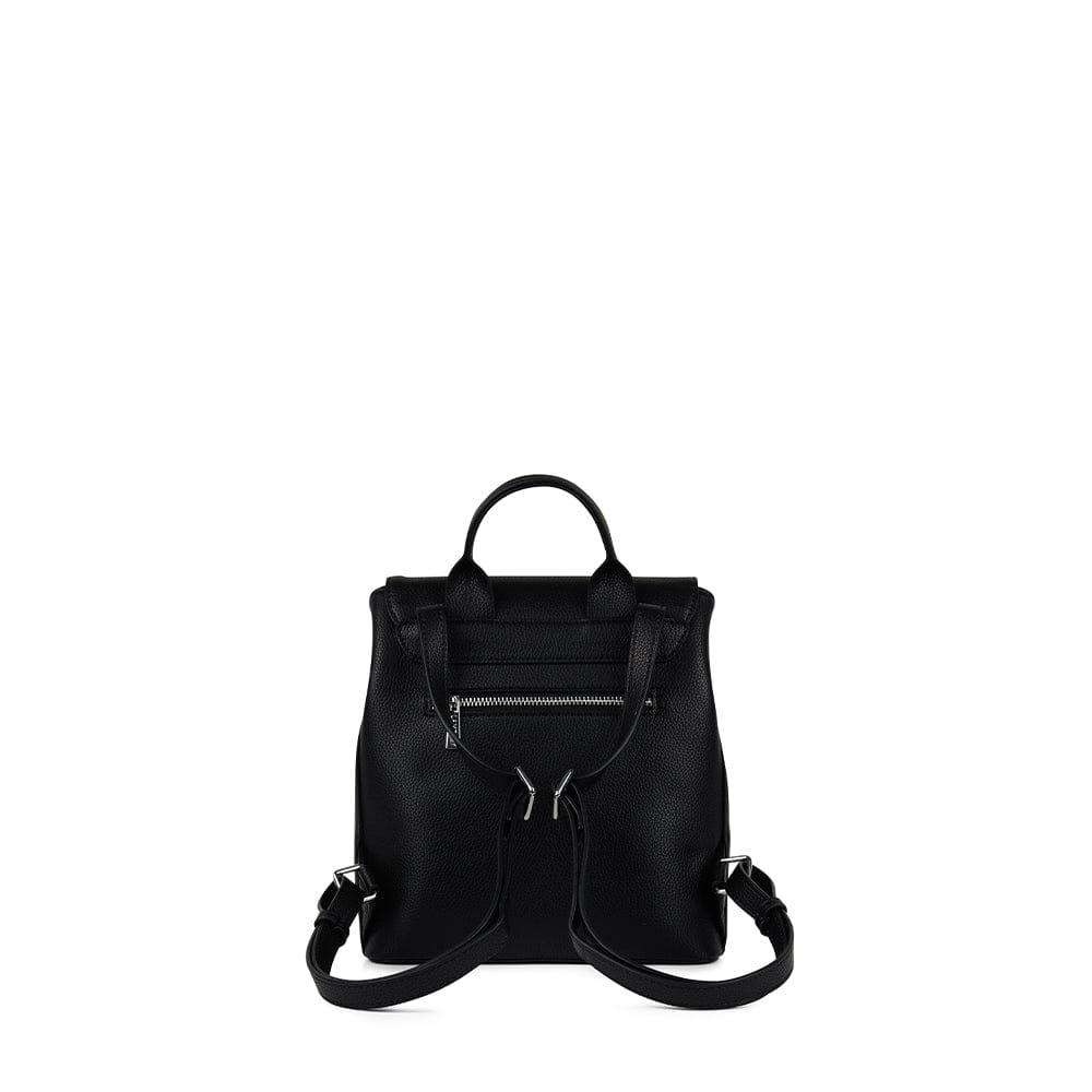 The Cynthia – Black Vegan Leather Backpack
