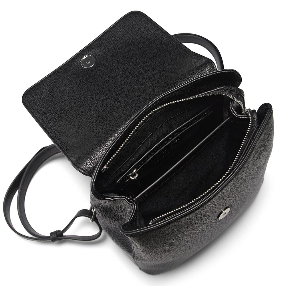 The Cynthia – Black Vegan Leather Backpack
