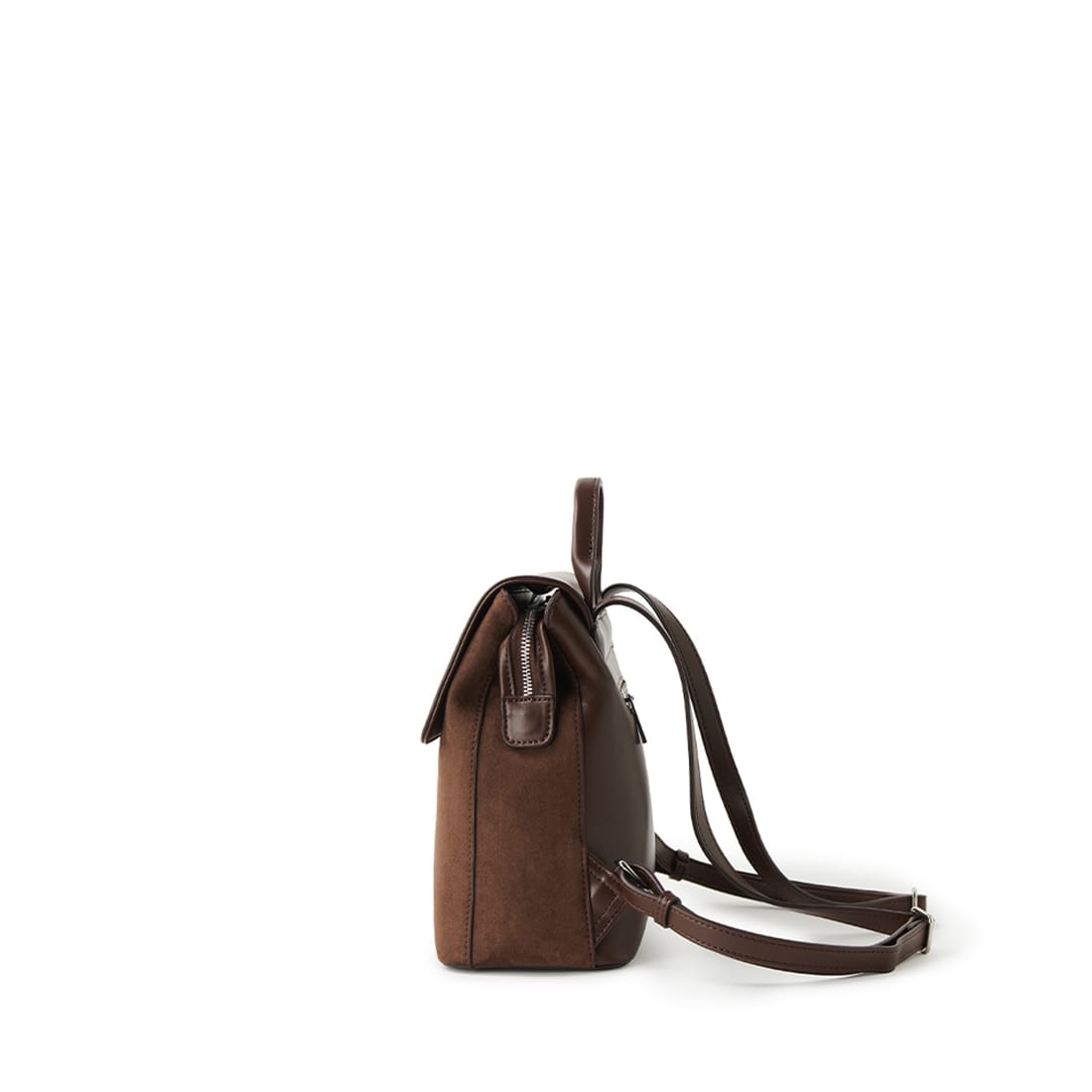 The Cynthia -  Chocolate Vegan Suede Backpack