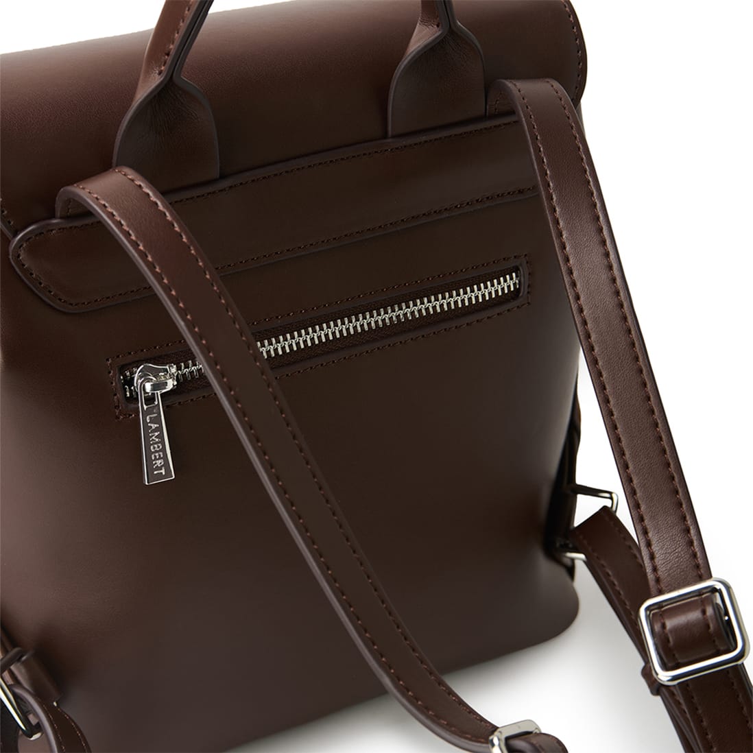 The Cynthia -  Chocolate Vegan Suede Backpack