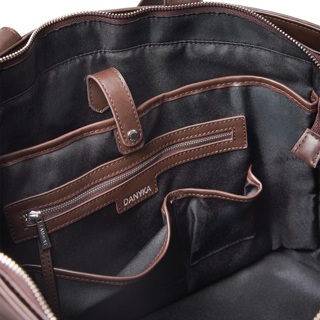 The Danyka – Espresso Vegan Leather Tote Bag