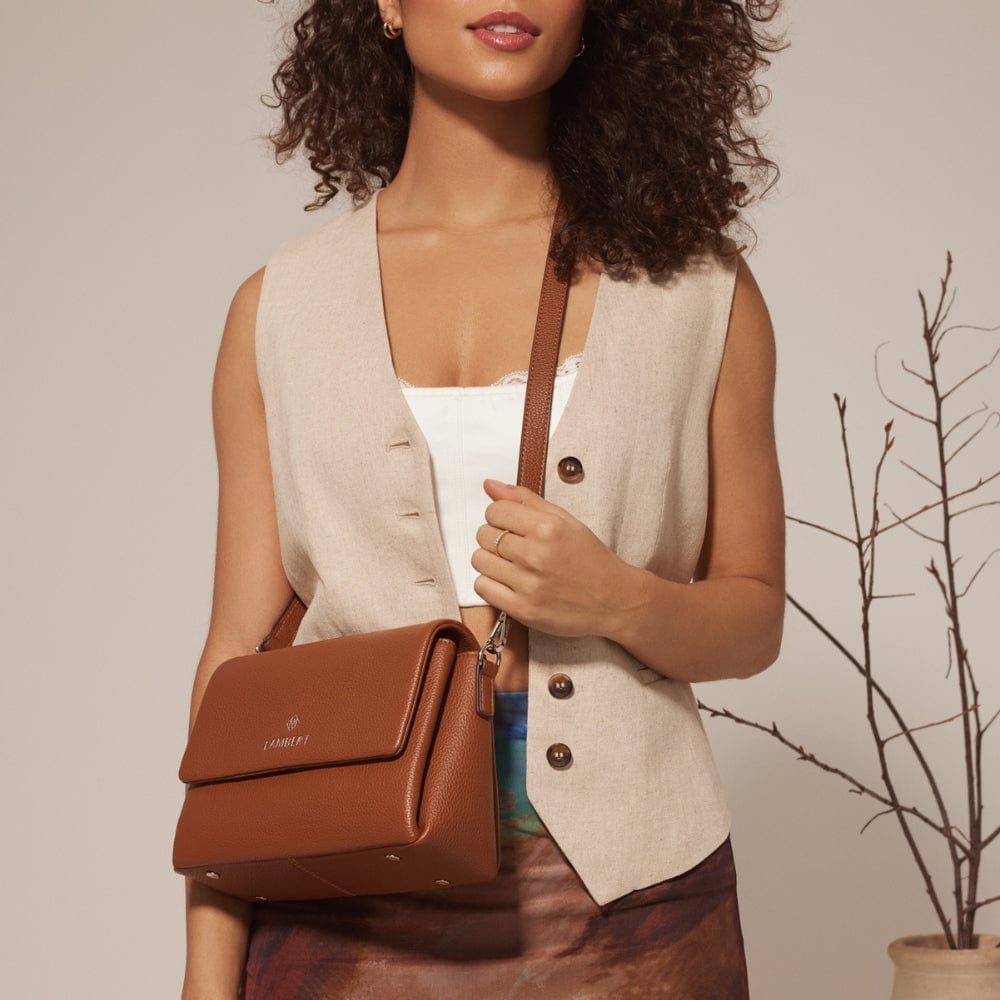 The Judy - Affogato Vegan Leather Crossbody Handbag