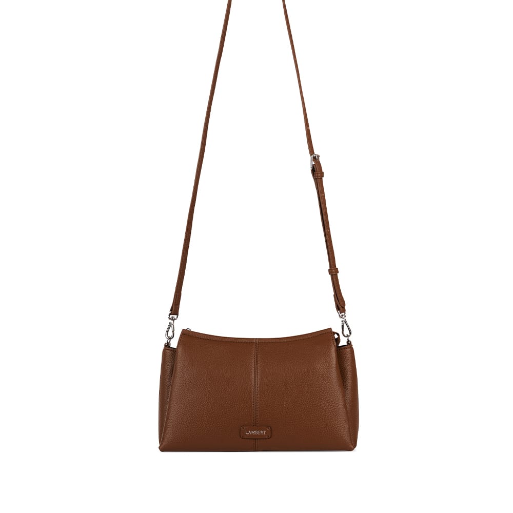 Le Eleanor – Sac bandoulière en cuir vegan hazelnut