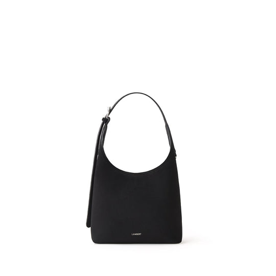 The Elena - Black Vegan Suede Shoulder Bag