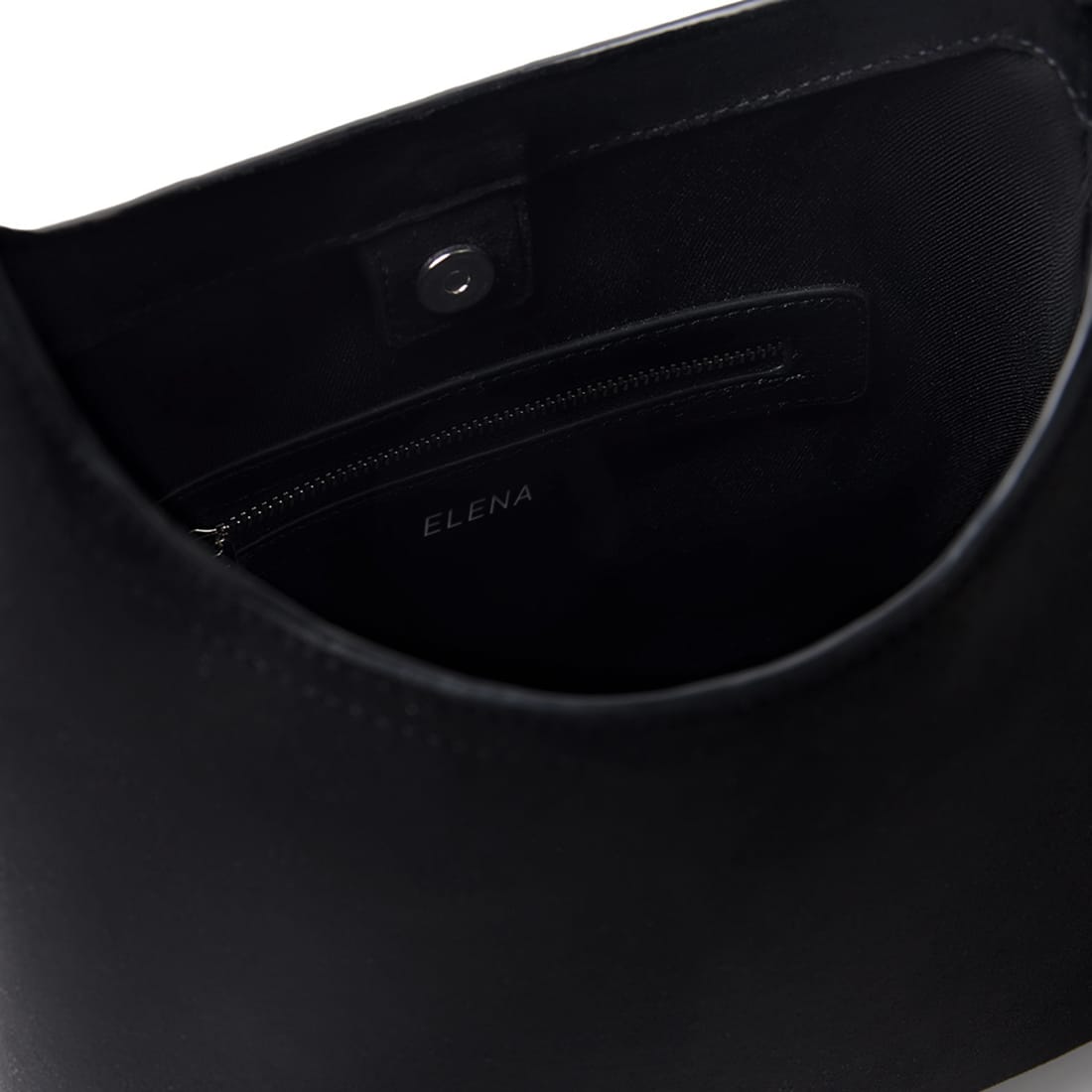 Le Elena – Sac à épaule en suède vegan noir