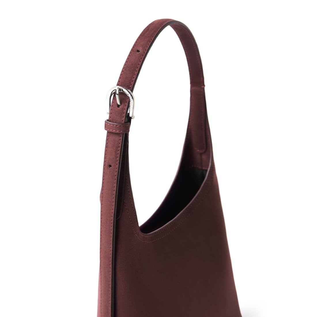 The Elena - Cassis Vegan Suede Shoulder Bag