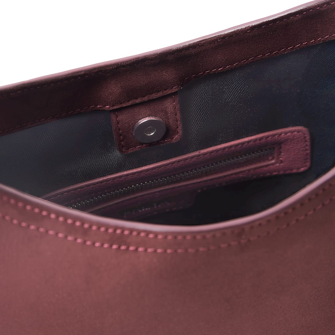 The Elena - Cassis Vegan Suede Shoulder Bag
