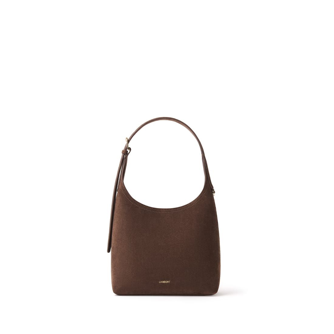 The Elena - Chocolate Vegan Suede Shoulder Bag