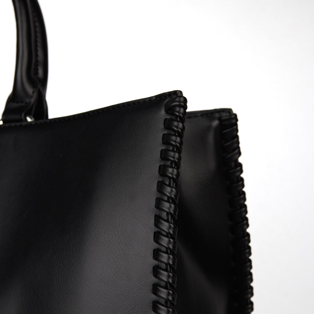 Le Eloise - Sac fourre-tout 2-en-1 en cuir vegan noir
