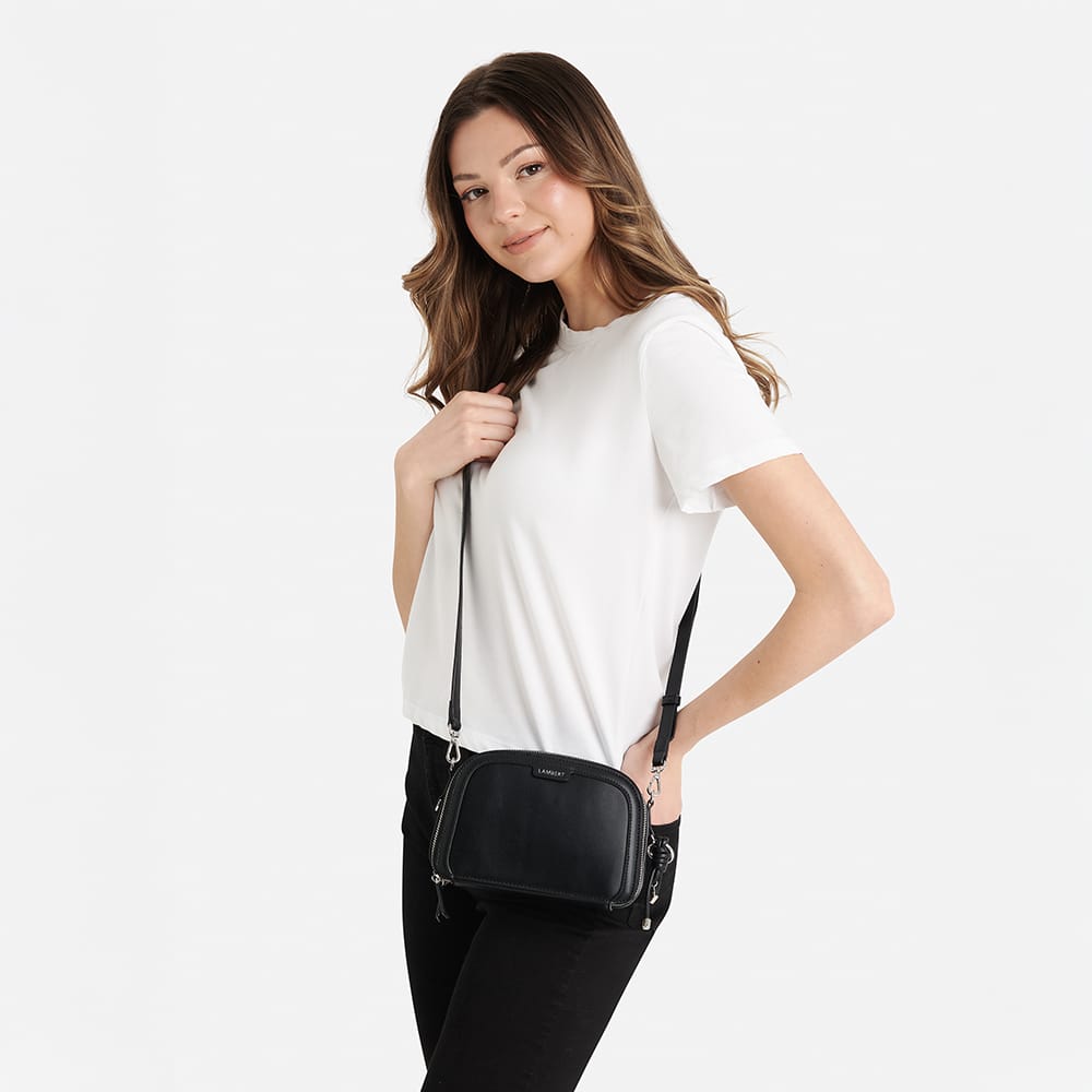 Le Emmy – Sac bandoulière en cuir vegan hazelnut