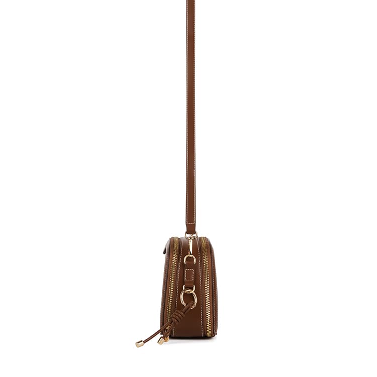 Le Emmy – Sac bandoulière en cuir vegan hazelnut