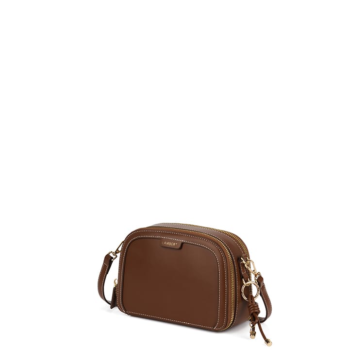 Le Emmy – Sac bandoulière en cuir vegan hazelnut