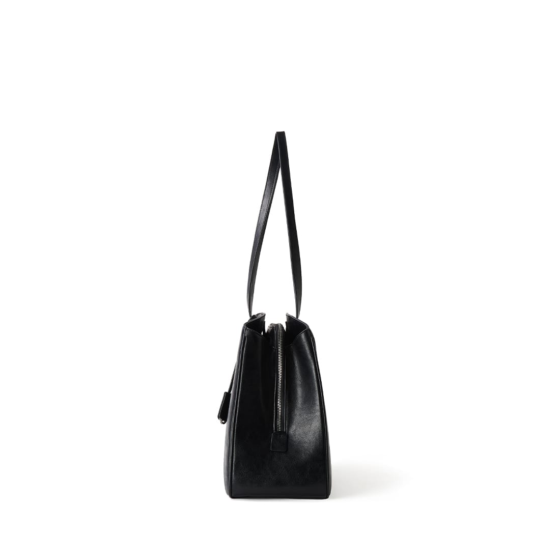 The Estelle - Black Vegan Leather Work Tote Bag