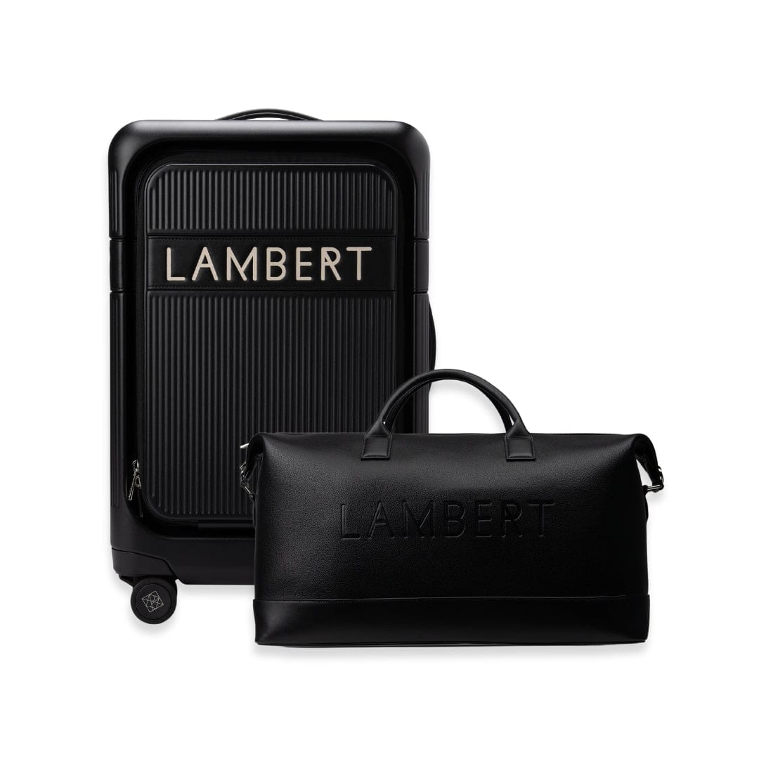 Ensemble voyage - Valise de cabine noire + Sac de voyage noir