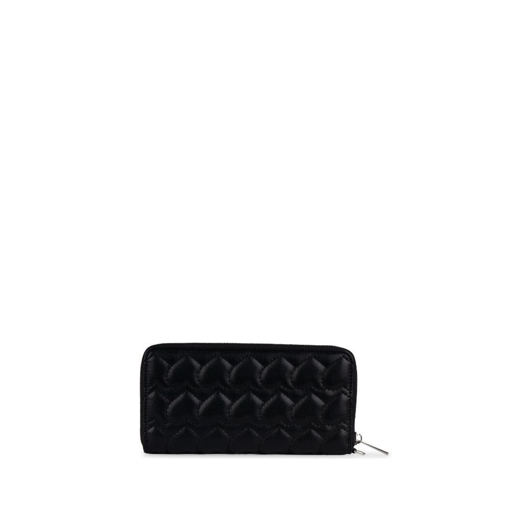 The Fiona - Black Quilted Vegan Leather Wallet