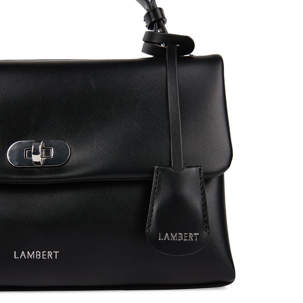 The Freya – 2-in-1 Black Vegan Leather Handbag