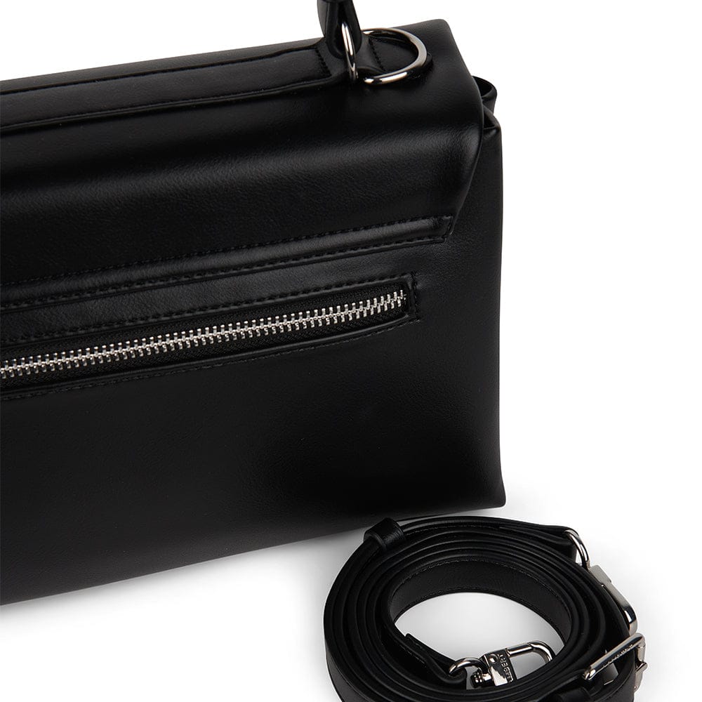 The Freya – 2-in-1 Black Vegan Leather Handbag