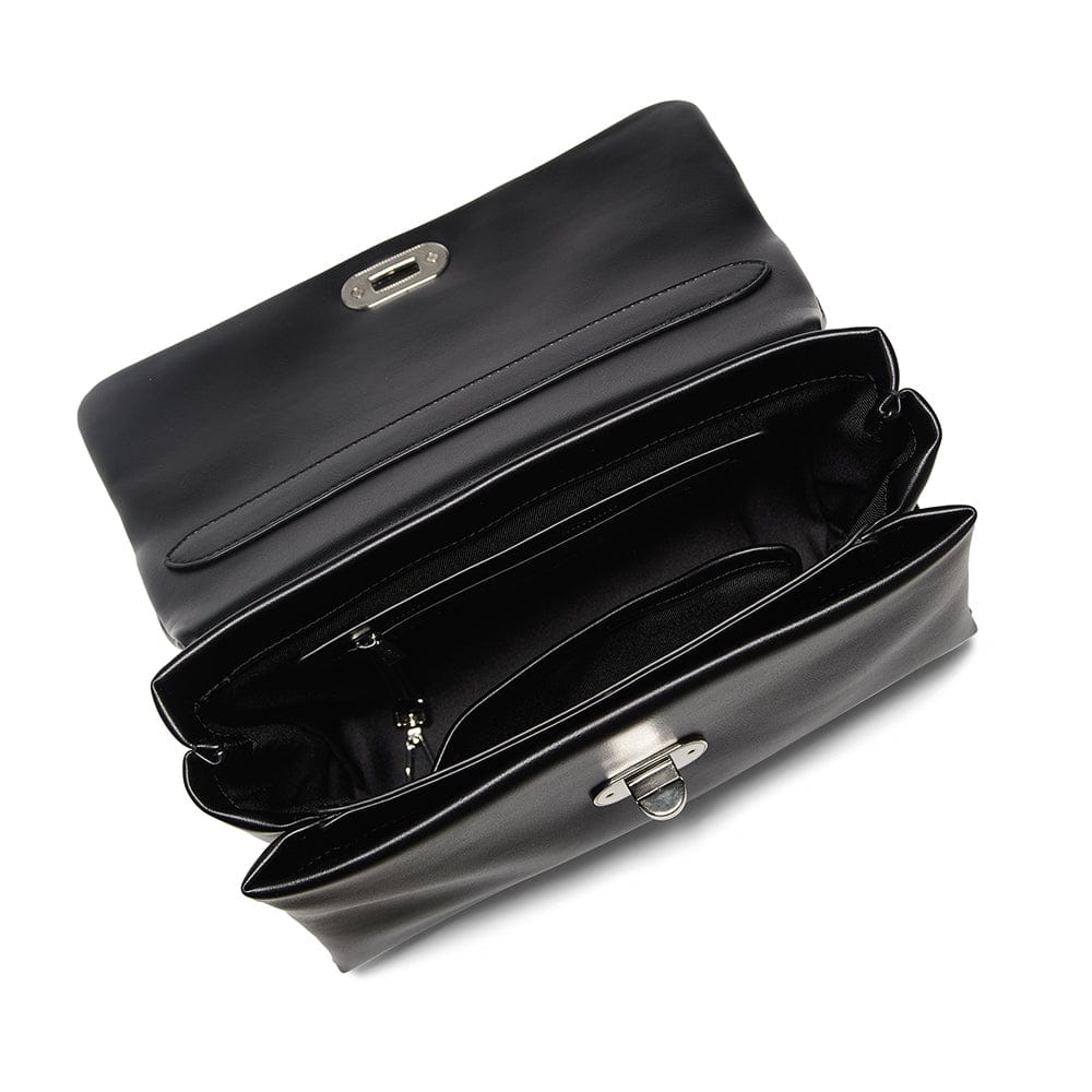 The Freya – 2-in-1 Black Vegan Leather Handbag