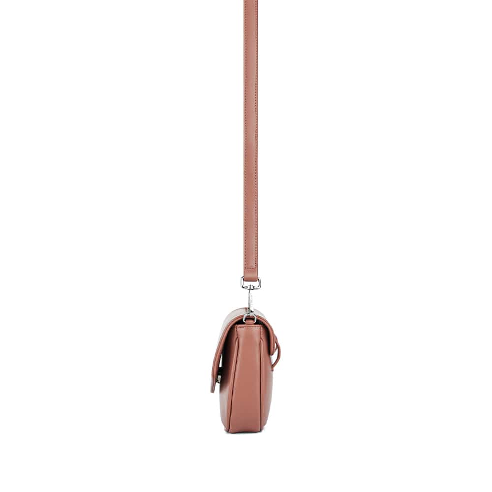 Le Gabby - Sac à main 2-en-1 en cuir vegan clay