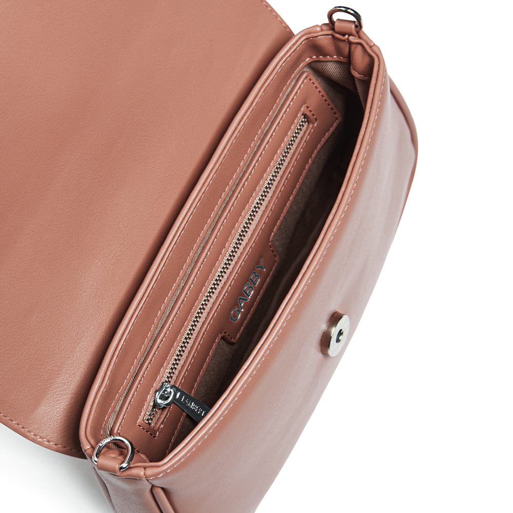Le Gabby - Sac à main 2-en-1 en cuir vegan clay