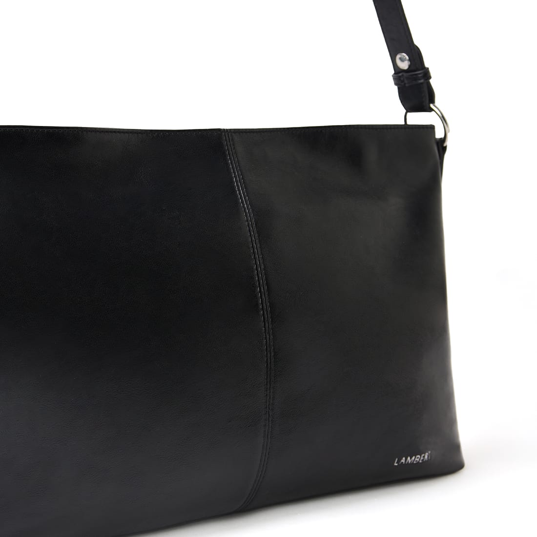 Le Gianna - Sac à main 2-en-1 en cuir vegan noir