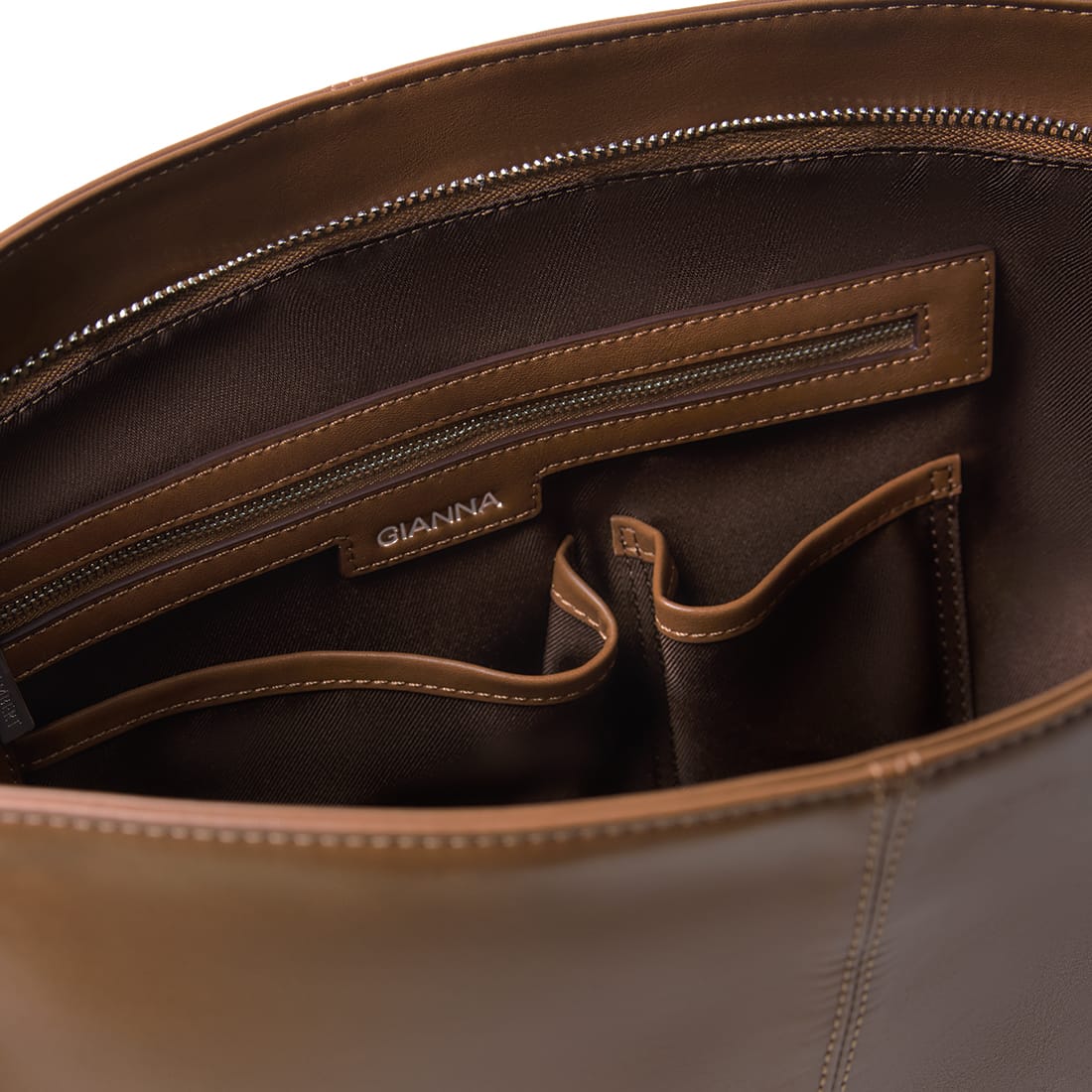 The Gianna - 2 in 1 Hazelnut Vegan Leather Shoulder Bag