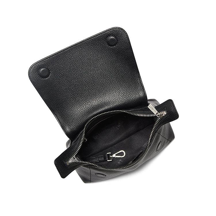 The Ginny – 2-in-1 Black Vegan Leather Crossbody Bag