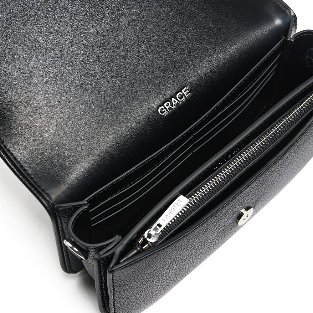 Le Grace – Sac à main 3-en-1 en cuir vegan noir