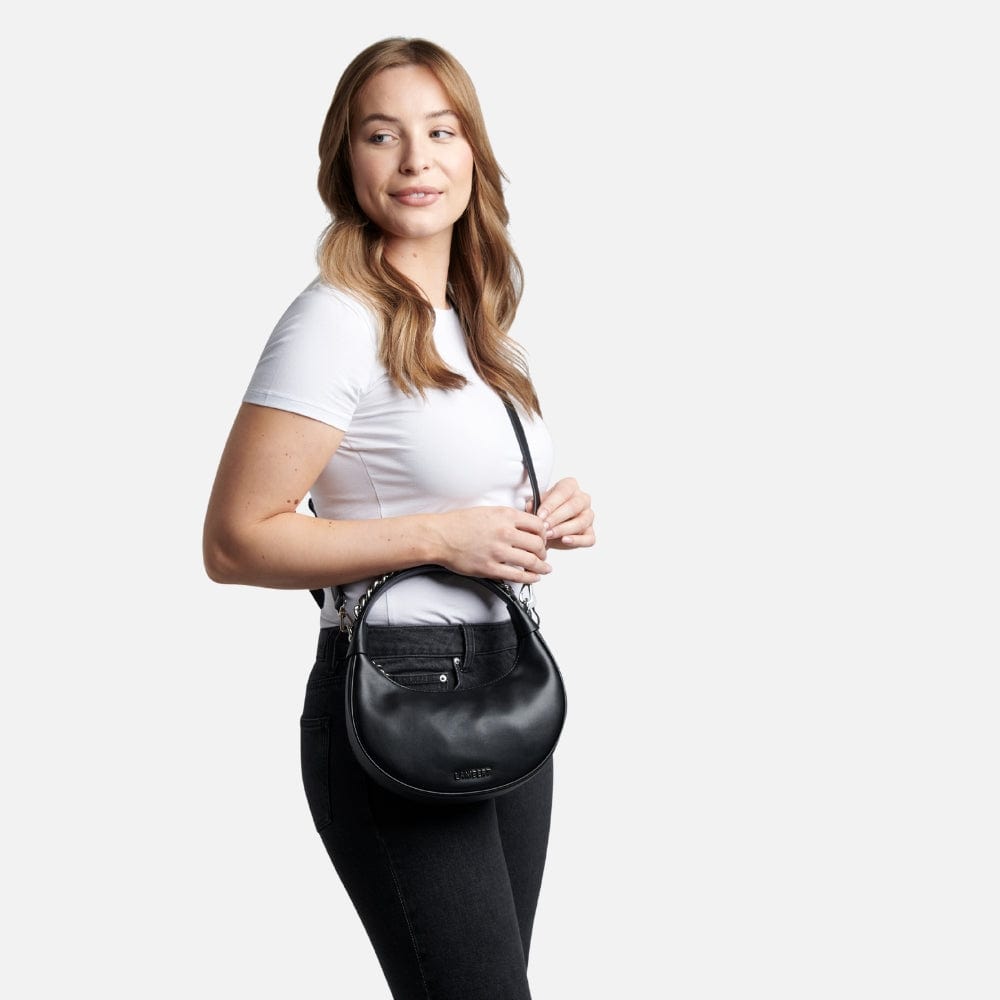 The Hailey - 2-In-1 Black Vegan Leather Handbag
