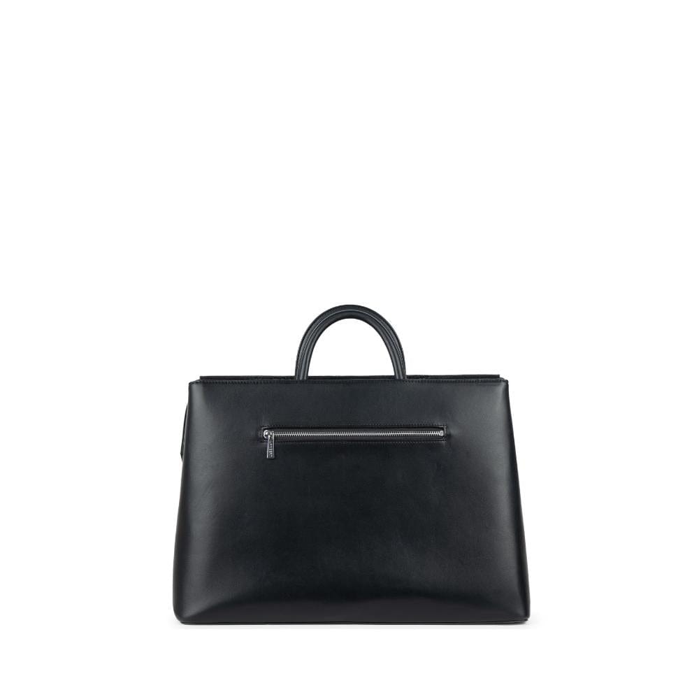 Le Helena - Sac à main 2-en-1 en cuir vegan croco noir
