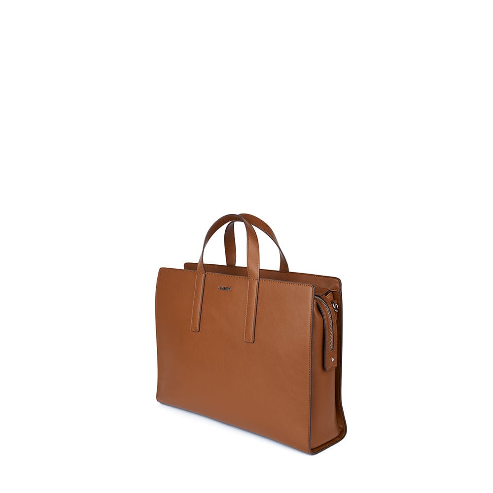 The Helia - 2-in-1 Black Vegan Leather Briefcase