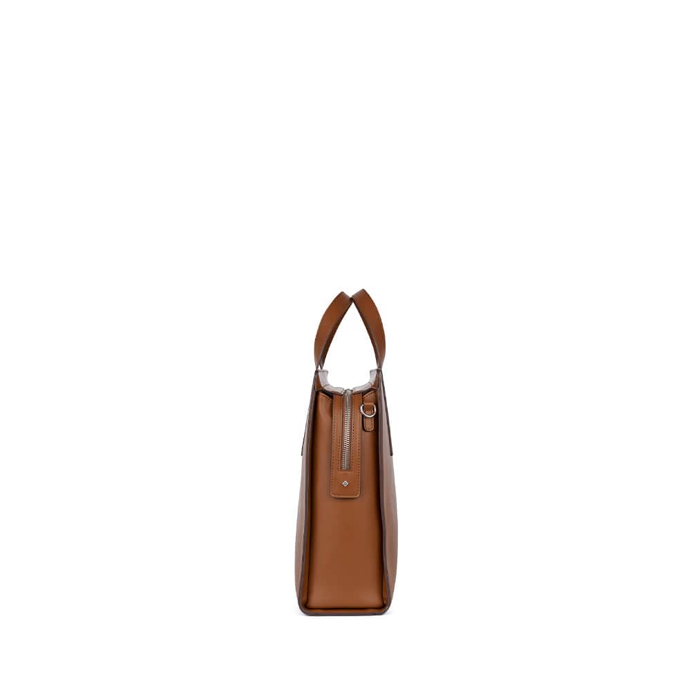 The Helia - 2-in-1 Black Vegan Leather Briefcase