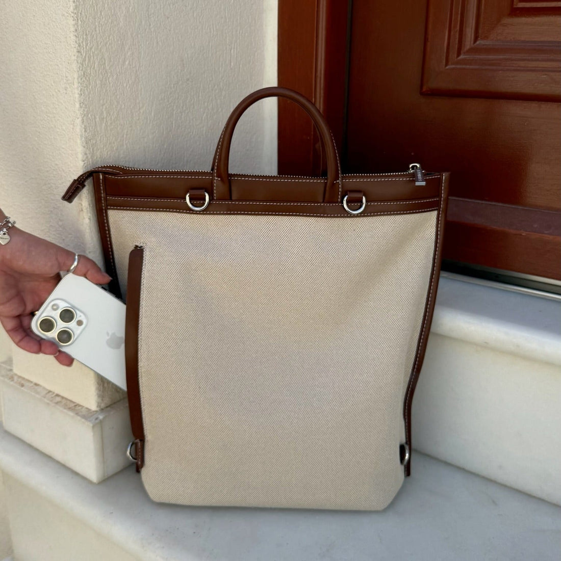 The Maelle – Hazelnut Canvas Backpack