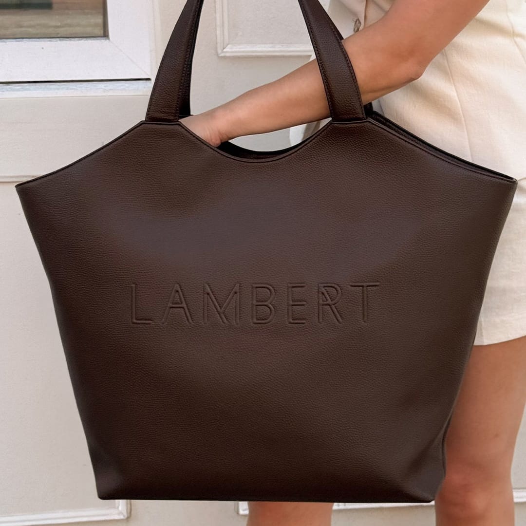 Le Sheila – Sac fourre-tout en cuir vegan chocolat