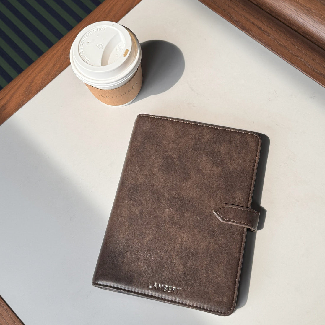 The Ariel – Espresso Vegan Leather Agenda Cover