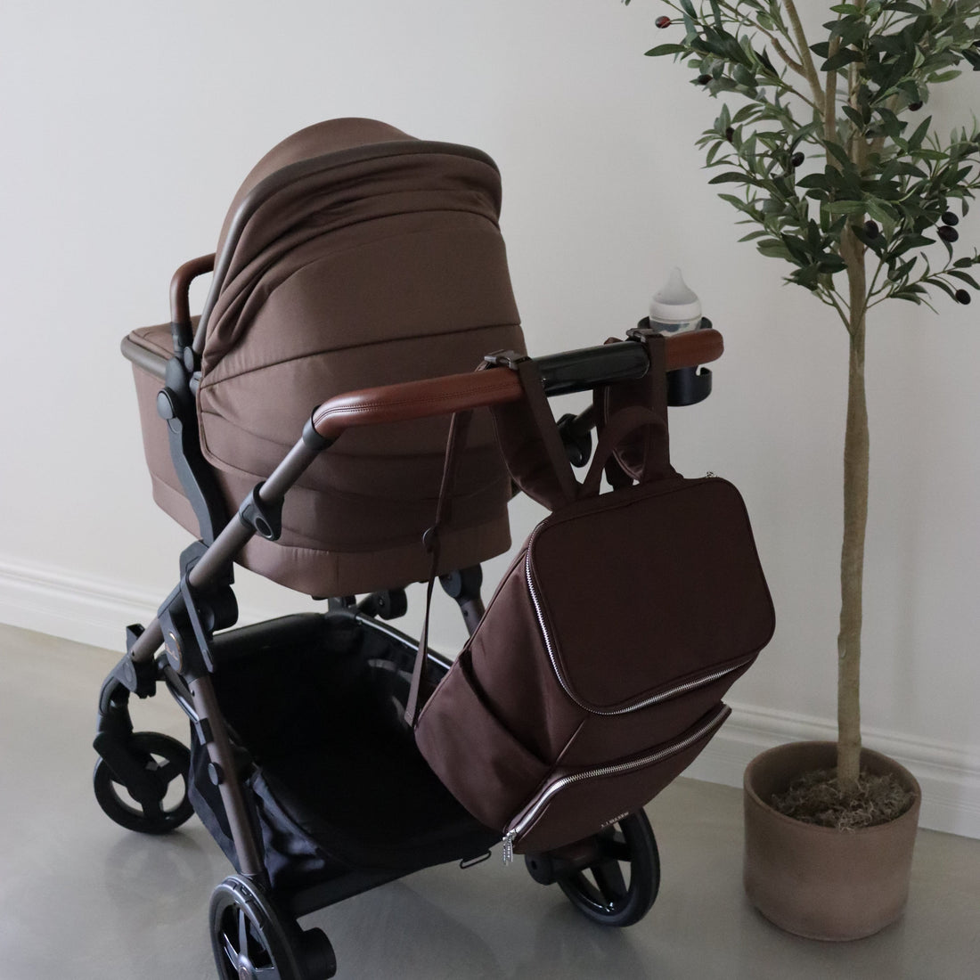 The Anabelle - Chocolate Nylon Diaper Backpack