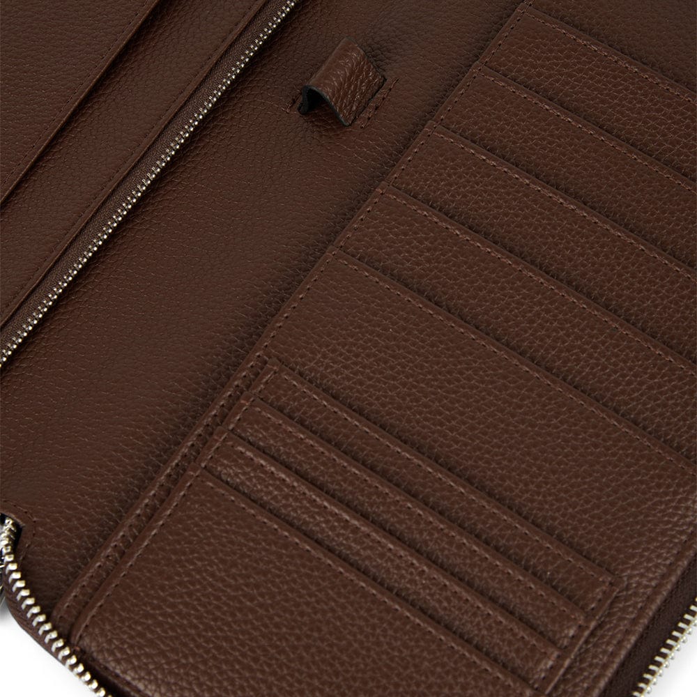 Ines – Chocolate Vegan Leather Family Passport Holder