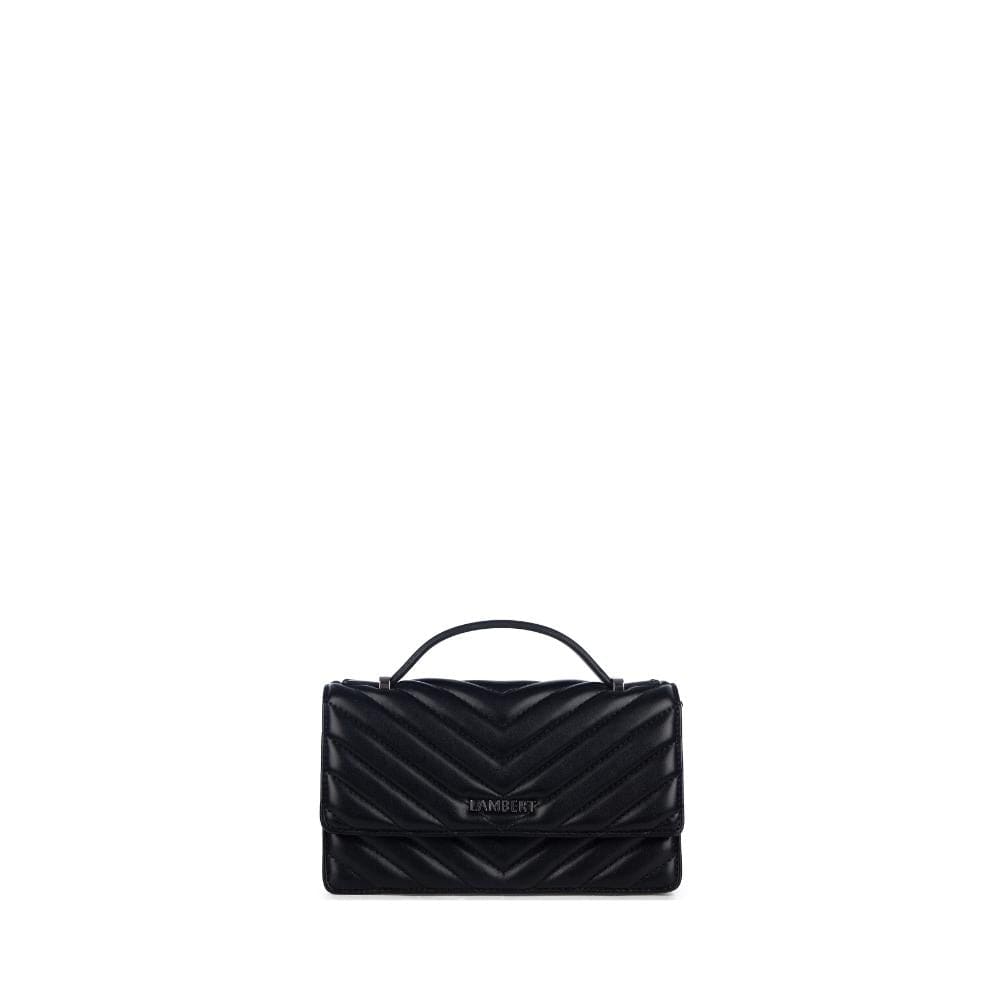 The Jamie - 2-in-1 Black Vegan Leather Handbag