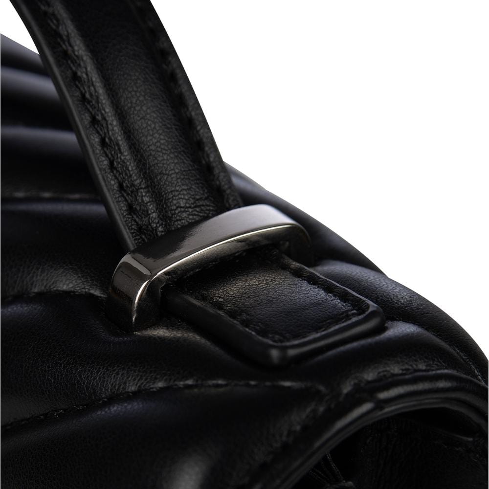 The Jamie - 2-in-1 Black Vegan Leather Handbag