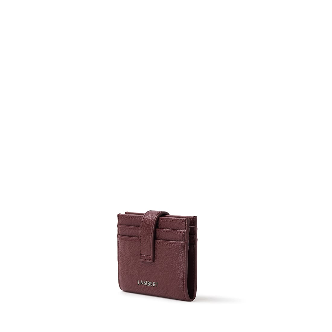 Le Jennie – Porte-cartes pliable en cuir vegan cassis