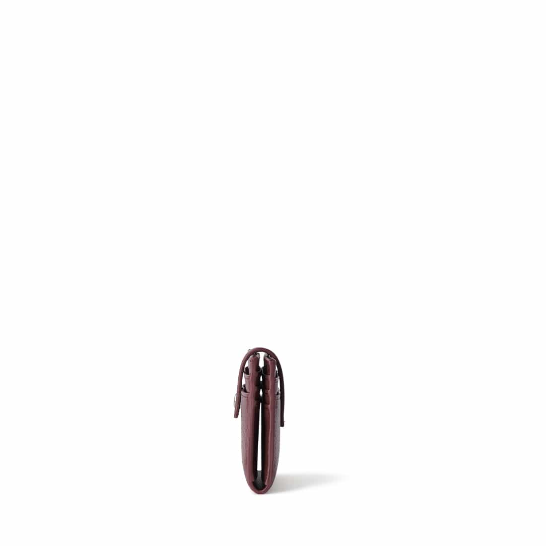 Le Jennie – Porte-cartes pliable en cuir vegan cassis