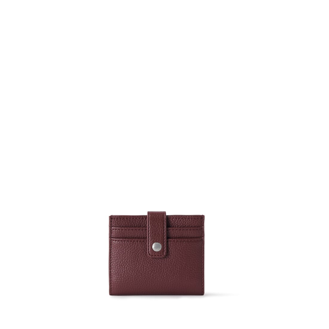Le Jennie – Porte-cartes pliable en cuir vegan cassis