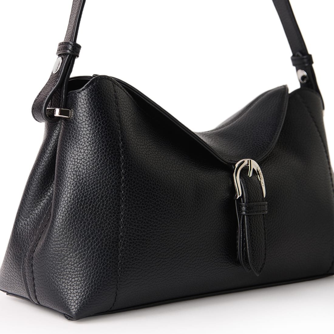 Le Joelle – Sac à épaule 2-en-1 en cuir vegan vegan noir