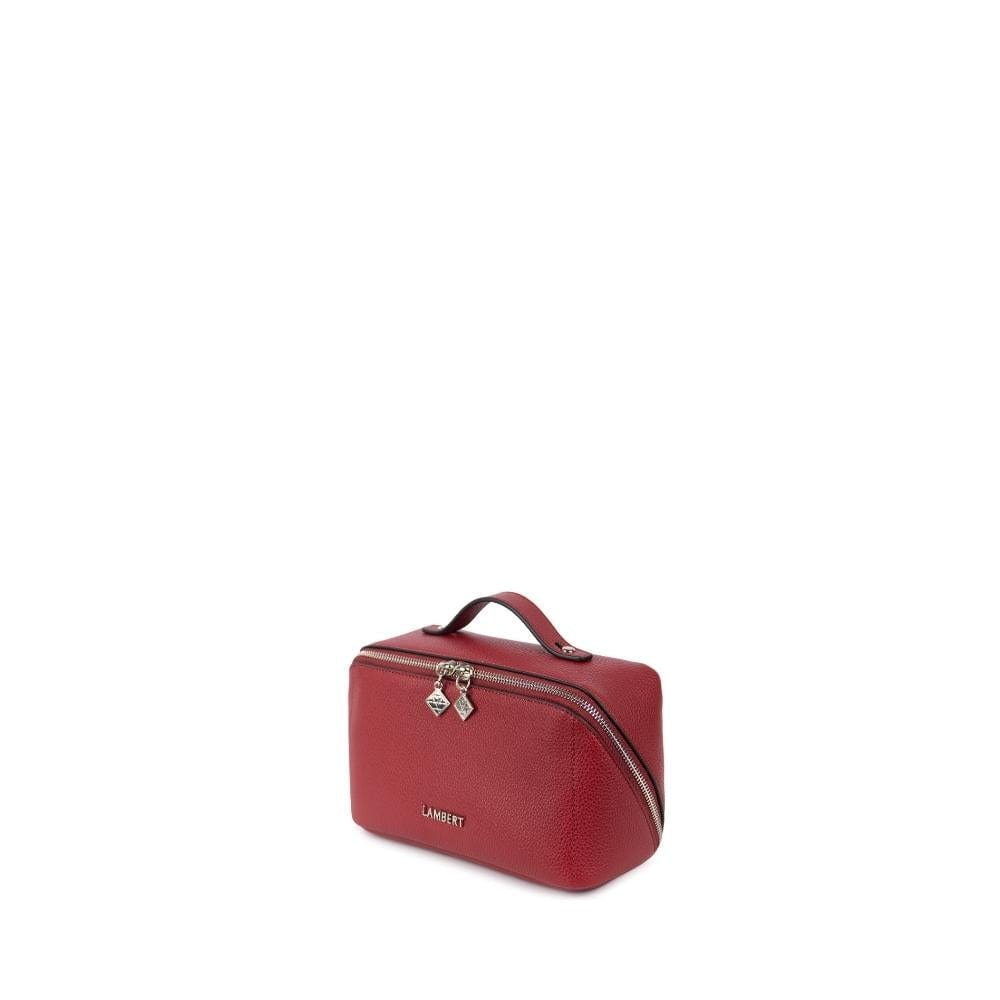 The Jolie - Rouge Vegan leather makeup bag