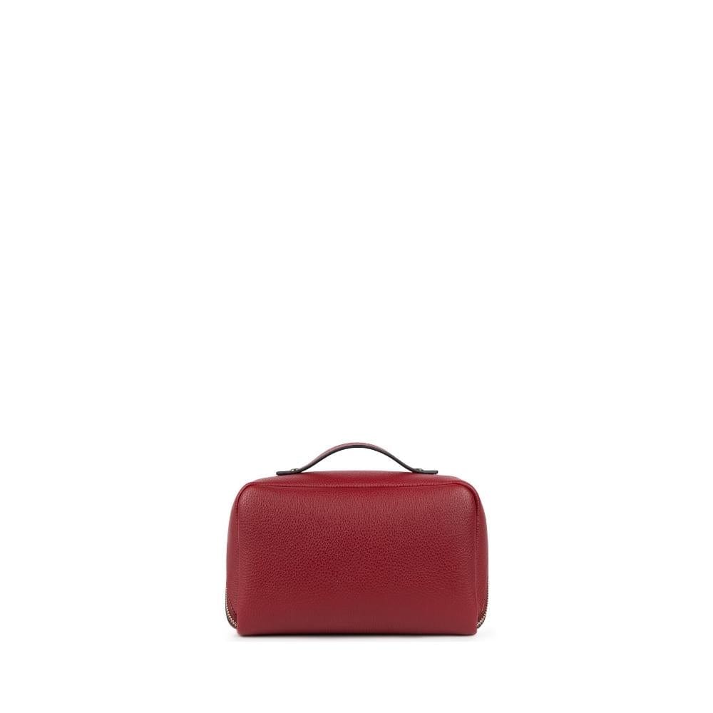 The Jolie - Rouge Vegan leather makeup bag